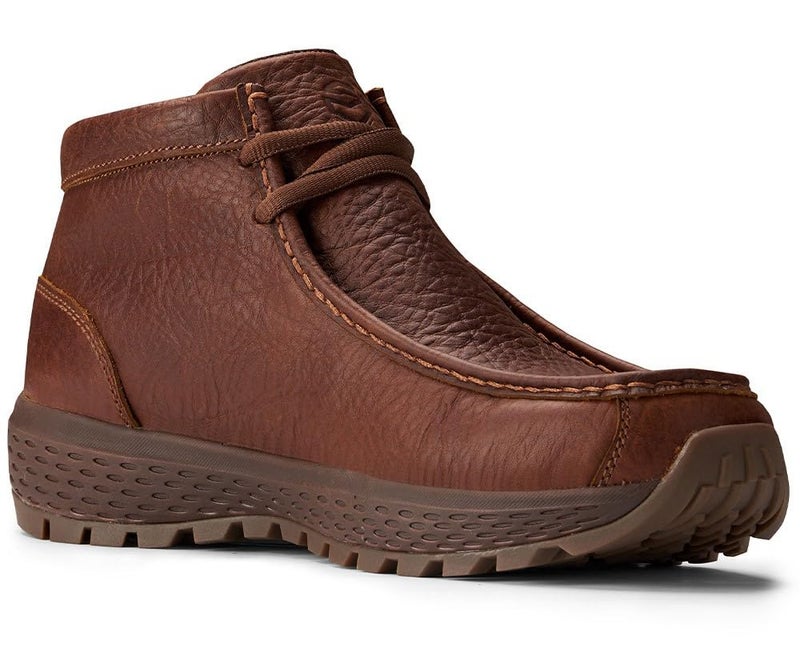 SUREWAY Men's Chukka Boots,Fashion and Comfort Driving Shoes,Lightweight Durability Leather Moc Toe Work Boots - Image 3
