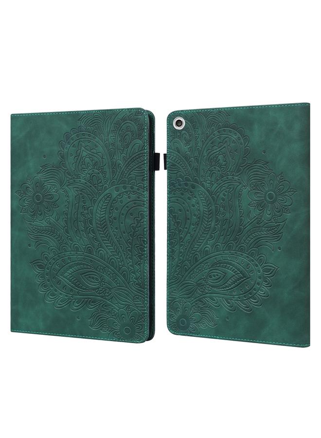 erorex Case For Lenovo Tab M10 HD TB-605L X605F Peacock Embossed Pattern TPU + PU Horizontal Flip Leather Case with Holder & Card Slots & Wallet & Sleep / Wake-up Function  - Image 1