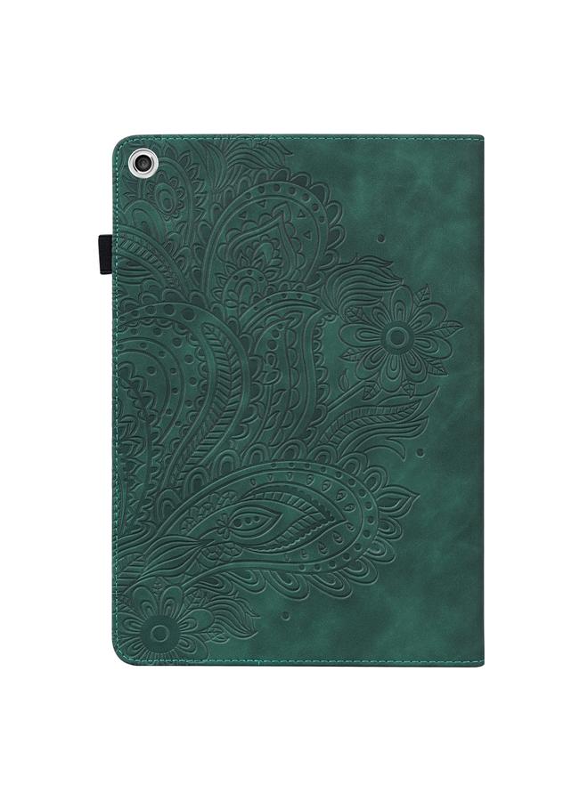 erorex Case For Lenovo Tab M10 HD TB-605L X605F Peacock Embossed Pattern TPU + PU Horizontal Flip Leather Case with Holder & Card Slots & Wallet & Sleep / Wake-up Function  - Image 3