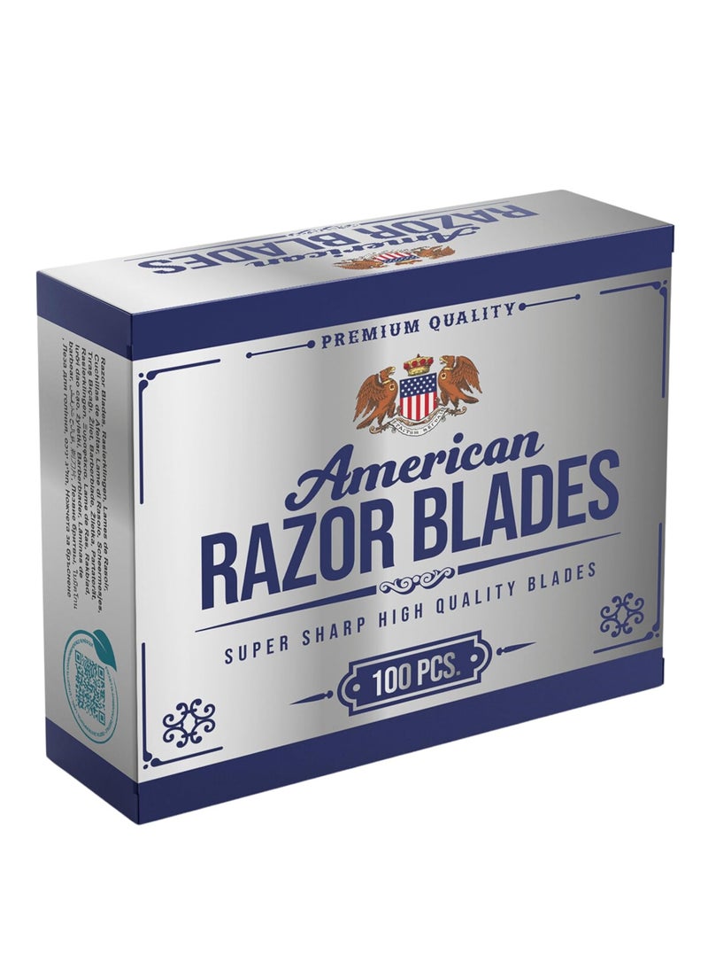 the shave factory American Razor Blades by The Shave Factory  Super Sharp Double Edge Razor Blades Japanese Steel New Value Pack 100 