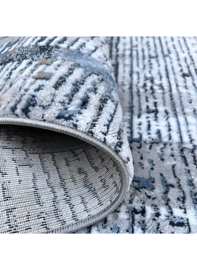HANDPICKED FURNITURE Handpicked Furniture Abstract Blue Rug, Ultra Soft Area Carpets For Bed Room, Living Room, And Dining room, Antislip Floor Carpets, Easy To Clean, Made In Turkey, Rectangle  - Image 3