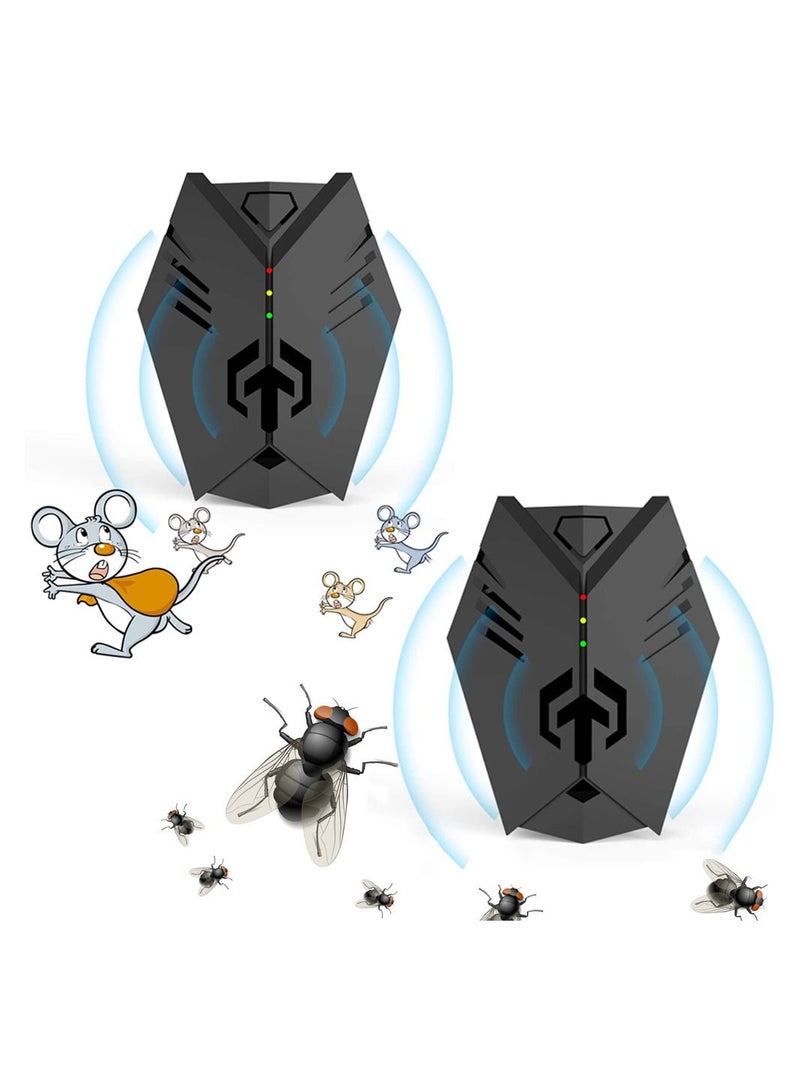 SYOSI Advanced Ultrasonic Rodent Repelling System, 2Pcs Superior Rodent Repeller, Electronic Ultrasonic Squirrel Repellent Plug in, Repel Rodents, Mice, Rats, Squirrels - Image 1