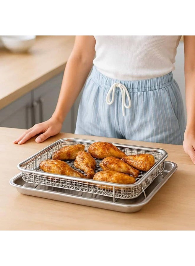 صنية تحمير وتصفية الزيت 2*1  استانليس ستيل - Image 3