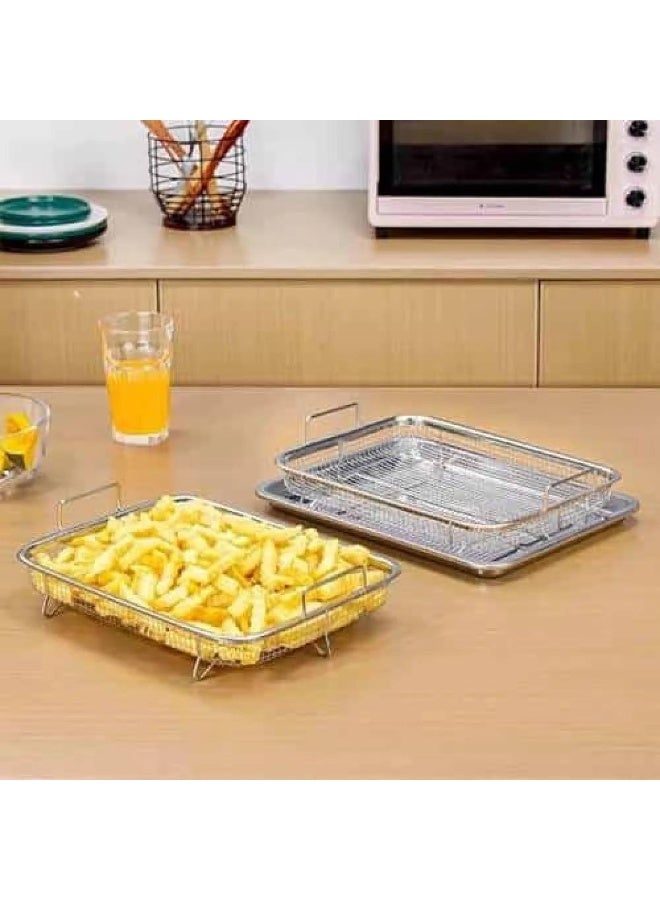 صنية تحمير وتصفية الزيت 2*1  استانليس ستيل - Image 4