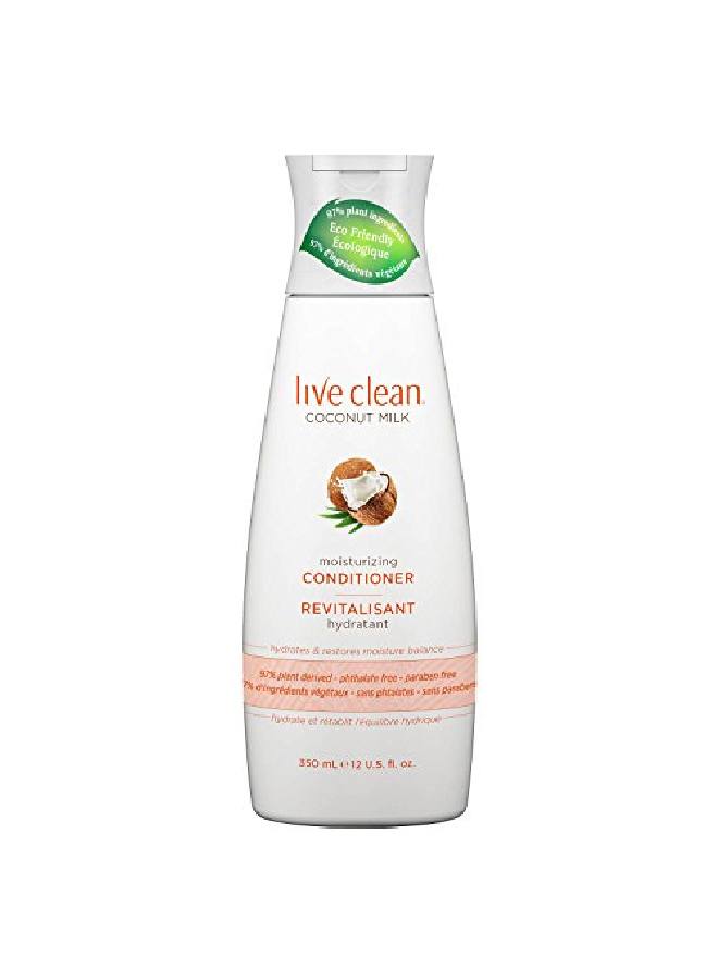 Live Clean Coconut Milk Moisturizing Shampoo And Coconut Milk Moisturizing Conditioner With Certified Organic Coconut Extract And Oil Petrolatumfree Phthalatefree And Parabenfree 12 Oz Each - Image 4