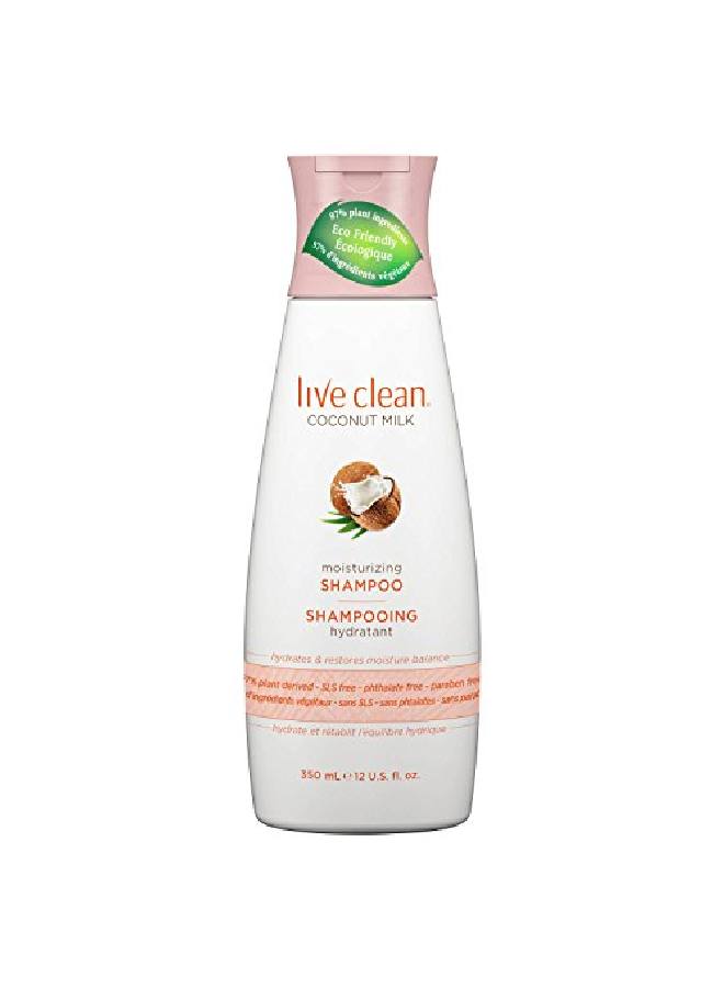 Live Clean Coconut Milk Moisturizing Shampoo And Coconut Milk Moisturizing Conditioner With Certified Organic Coconut Extract And Oil Petrolatumfree Phthalatefree And Parabenfree 12 Oz Each - Image 3