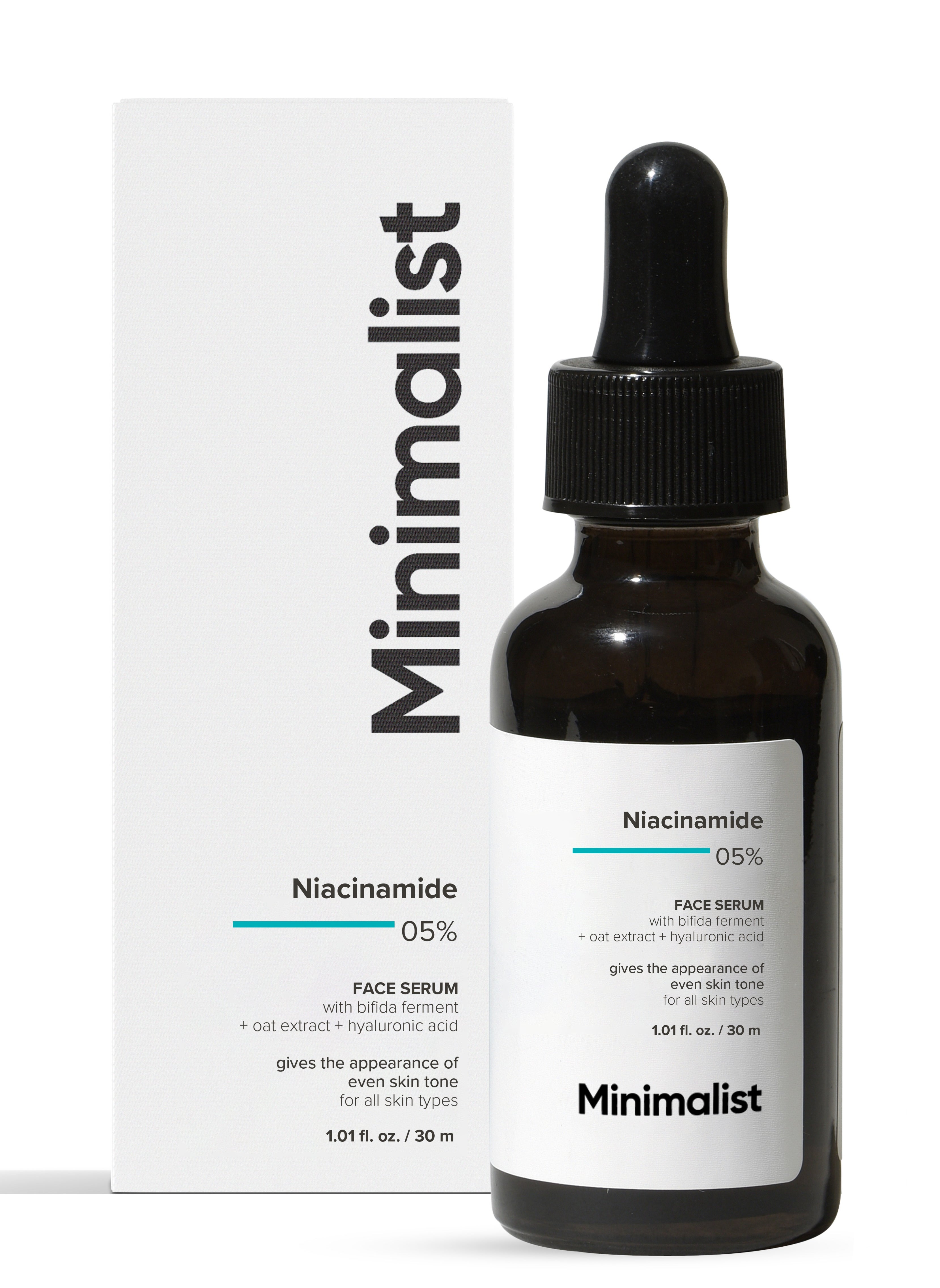 MINIMALIST Niacinamide 5% Face Serum with Vit B3 & Hyaluronic Acid for Clear Glowing Skin | Helps Reduce Dullness & Sun Damage | Repairs Skin Barrier 