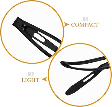 minkissy 10pcs Metal Hair Claw Clips 6cm Black Snap Hair Clips Metal Hair Clips Nonslip Snap Hair Clips Hair Accessories for Women Girls Kids - Image 3