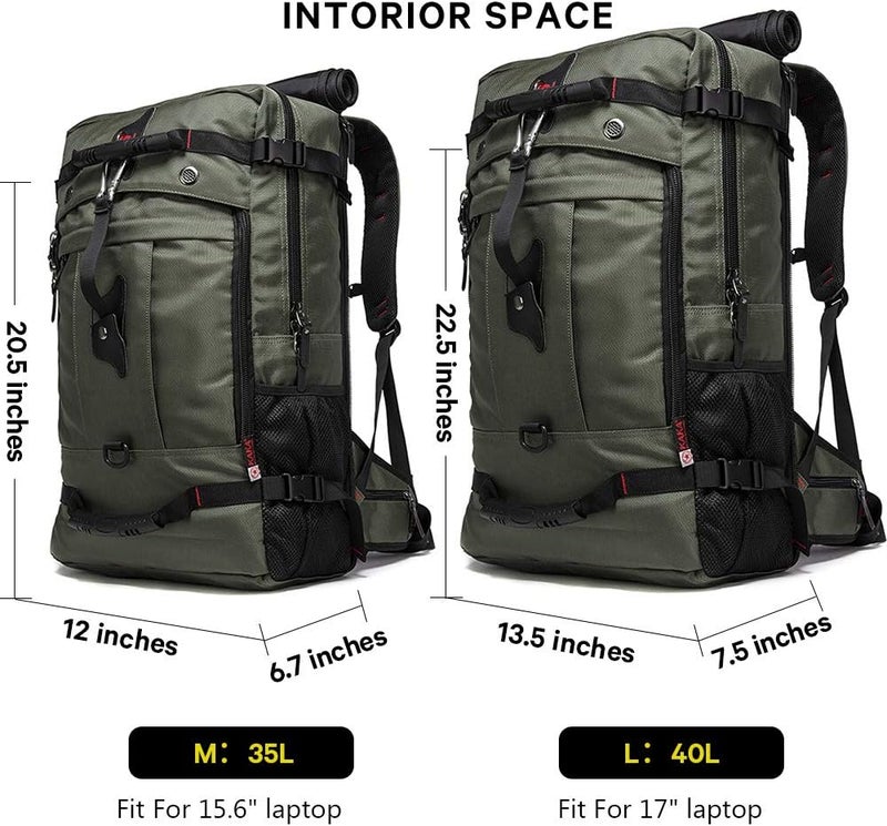 KAKA Travel Backpack, Carry On Backpack Durable Convertible Duffle Bag Fit for 15.6 Inch Laptop for Men and Women(Medium 35L) - Image 3
