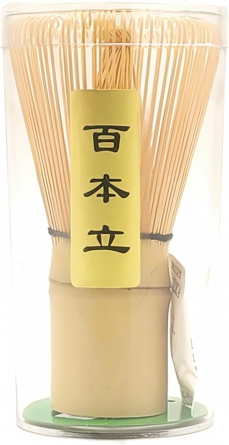 TURIMON Matcha Whisk - Bamboo Whisk for Matcha Powder, Handcrafted Organic Traditional Japanese Chasen, 100-Prong Matcha Stirrer Wisk Mixer Brush for Authentic Tea Preparation - Image 1