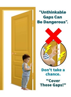 KidDough Baby Proofing Finger Pinch Door Guard For Kids ; Slamming Door Protection For Child Safety ; (Pack Of 3) Door Crack Protector ; Door Hinge Guard For Kids Child Babies. (Transparent)  - Image 3