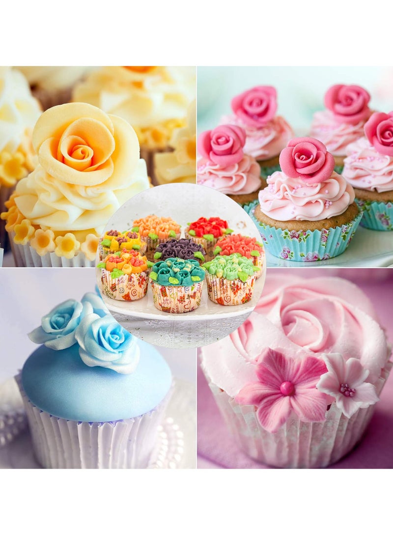 12 Pcs/Set 2 Flower Frosting Nozzles Russian Piping Tips for Cookie Cupcake Cake Decorating 
﻿ - Image 4