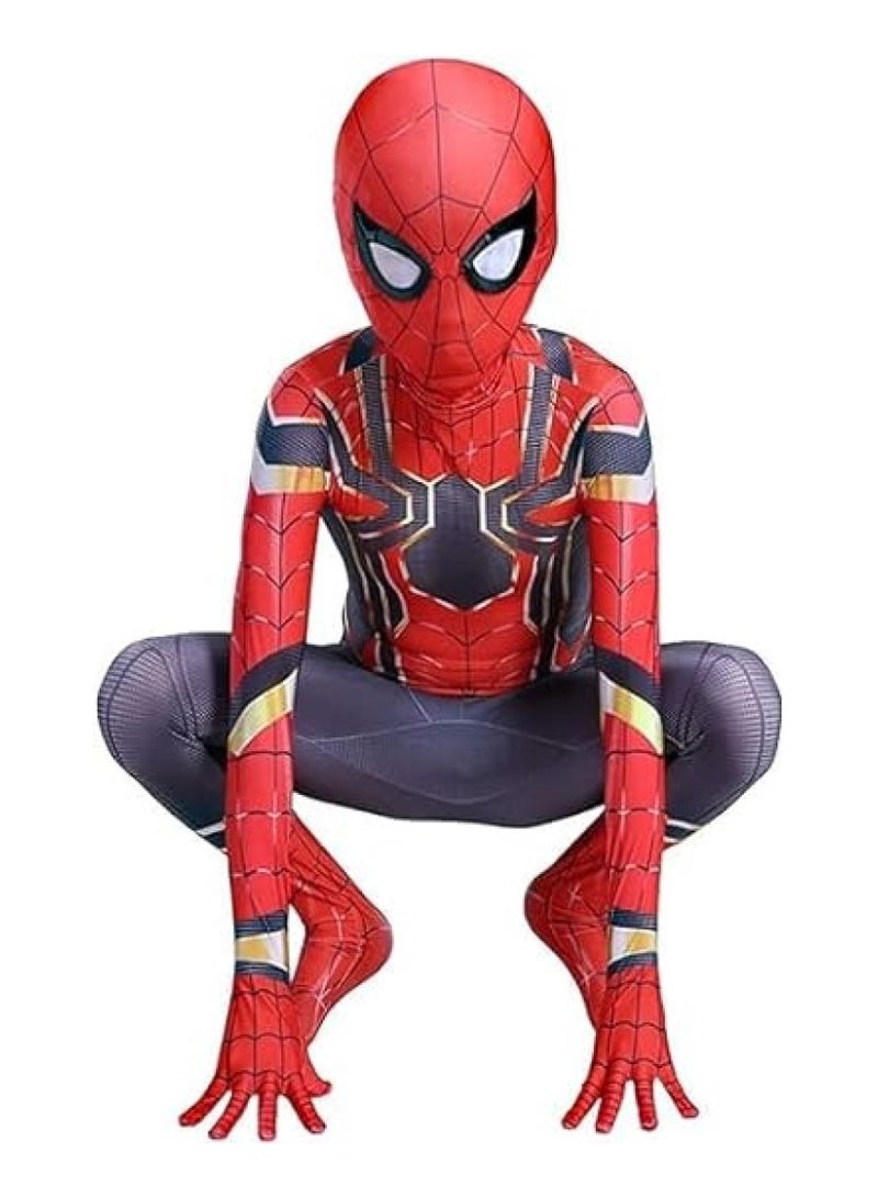 RATSAW Spider Man Costume Cosplay Set 3D Style Superhero Role-playing Full Bodysuit Kids Spiderman Dress Up Spandex Jumpsuit Compatible for Spiderman COS Performing for Children - Image 3