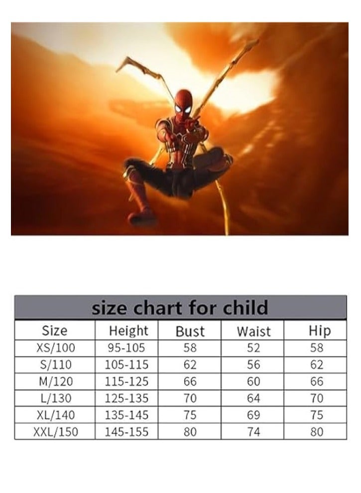 RATSAW Spider Man Costume Cosplay Set 3D Style Superhero Role-playing Full Bodysuit Kids Spiderman Dress Up Spandex Jumpsuit Compatible for Spiderman COS Performing for Children - Image 5