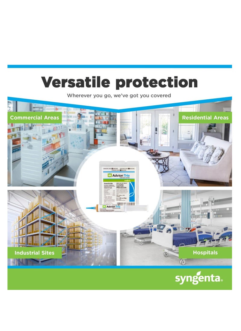 syngenta Syngenta - Advion Trio Cockroach Gel Bait Insecticide - 4 x 30g  - Image 2