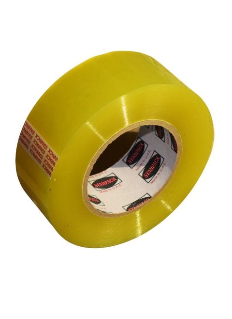 Yellowish Transparent 150yards Heavy Duty All-purpose Tape 48MM for Sealing Parcel, Boxes, Color Coding, Labeling items & marking boundaries-Strong Adhesive yellow Super Secure Sticky Seal