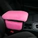 I3DIDEA Fluffy Car Armrest Cover with Side Pockets Plush Fuzzy Fur Center Console Armrest Cushion Pad Universal Winter Car Interior Protector Soft Arm Rest Cover with Storage for Women Men PINK - Image 2