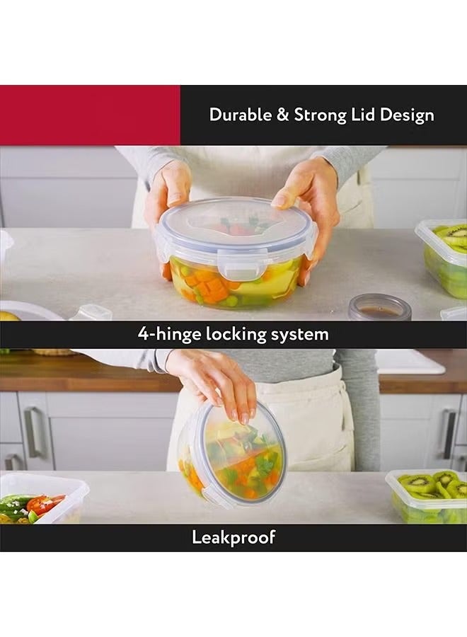 شو وو مجموعة حاويات تخزين الطعام مكونة من 24 قطعة، حاويات بلاستيكية مانعة للتسرب وخالية من مادة BPA لتنظيم الوجبات وإعداد حاويات الغداء، تتضمن ملصقات - Image 3