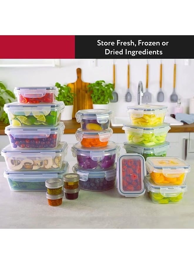 شو وو مجموعة حاويات تخزين الطعام مكونة من 24 قطعة، حاويات بلاستيكية مانعة للتسرب وخالية من مادة BPA لتنظيم الوجبات وإعداد حاويات الغداء، تتضمن ملصقات - Image 2