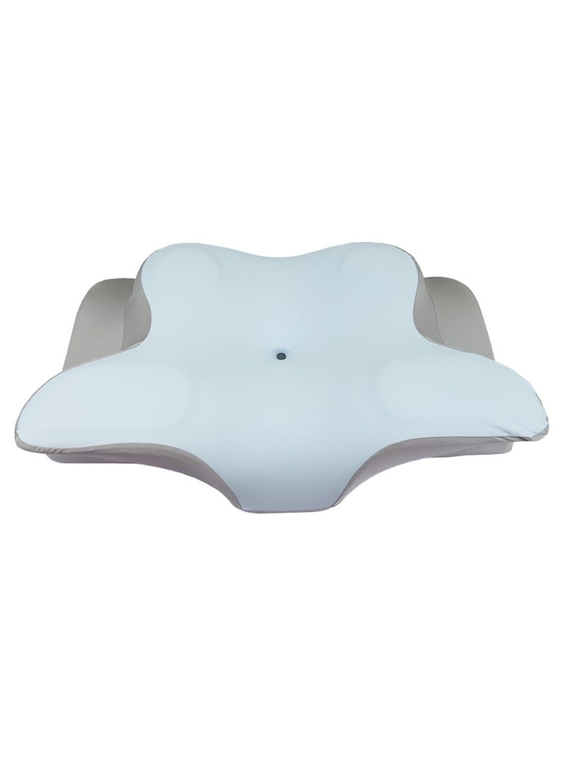 Meishida Cervical Pillow Neck Pillow for Pain Relief Sleeping, Orthopedic Contour Memory Foam Pillows for Bed with Cooling Pillow Covers, Adjustable Ergonomic Pillows for Back Stomach Side Sleeper - Blue  - Image 1