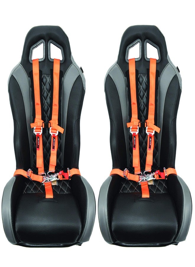 AAAA Aces Racing 5 Point Harness With 2 Inch Padding (Orange) - Image 2