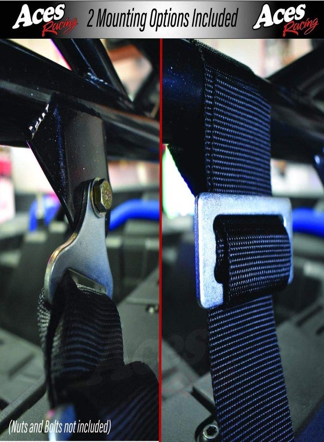 AAAA Aces Racing 5 Point Harness With 2 Inch Padding (Orange) - Image 5