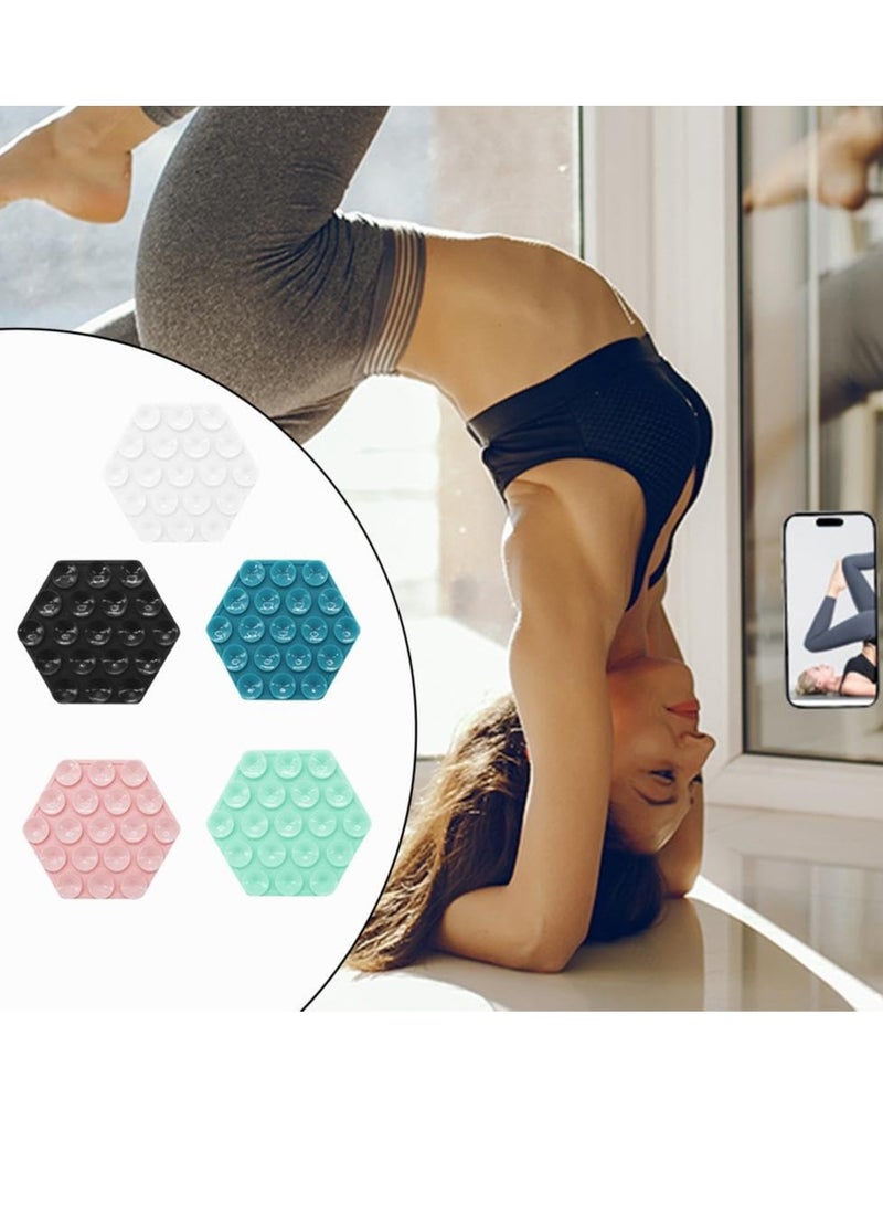 Excefore Silicone Suction Phone Case Mount, 3PCS Non Slip Suction Cup Phone Mount, Hands-Free Mobile Accessory Holder back of phone for Selfies and Videos, Multi-Purpose Self-Adhesive Phone Stand Sticky - Image 4
