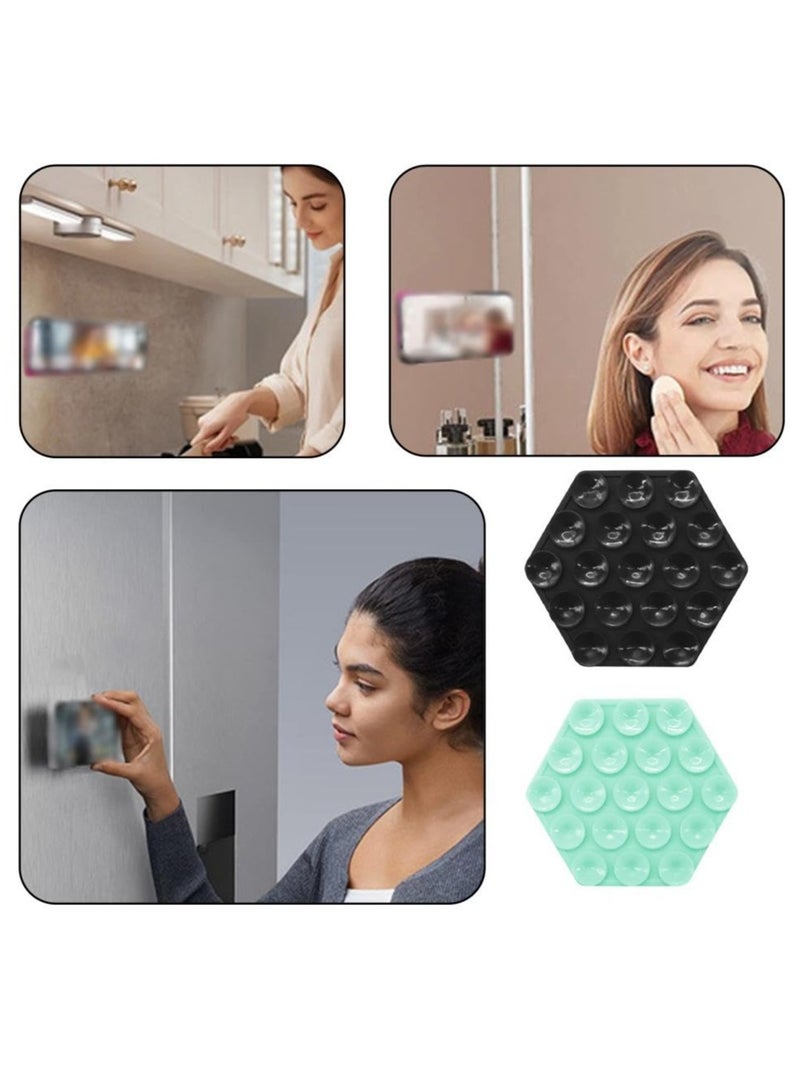 Excefore Silicone Suction Phone Case Mount, 3PCS Non Slip Suction Cup Phone Mount, Hands-Free Mobile Accessory Holder back of phone for Selfies and Videos, Multi-Purpose Self-Adhesive Phone Stand Sticky - Image 3