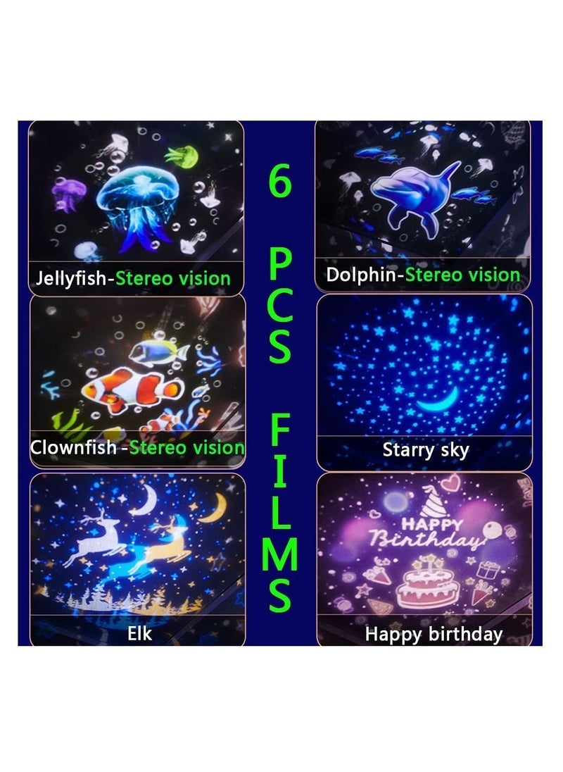 Y&D Ocean Star Sky Night Light Projector for Kid, Kids Constellation Galaxy Projector, 360 Degree Rotating Nebula Starry Projection Lamp  - Image 2