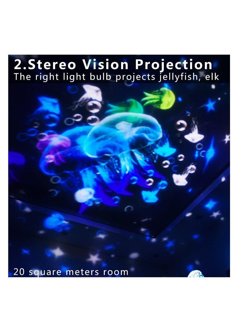 Y&D Ocean Star Sky Night Light Projector for Kid, Kids Constellation Galaxy Projector, 360 Degree Rotating Nebula Starry Projection Lamp  - Image 4