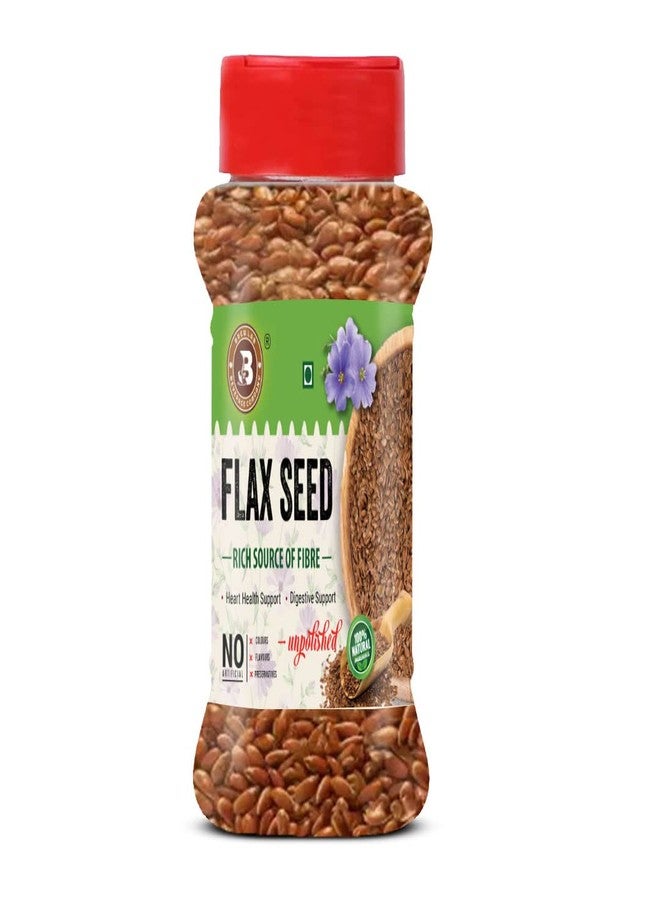 Brew Lab Unpolished Flax Seed | Alsi Seed Rich Source Of Fibre | Good For Heart | Brown Flax Seeds (100 grams) - Image 1