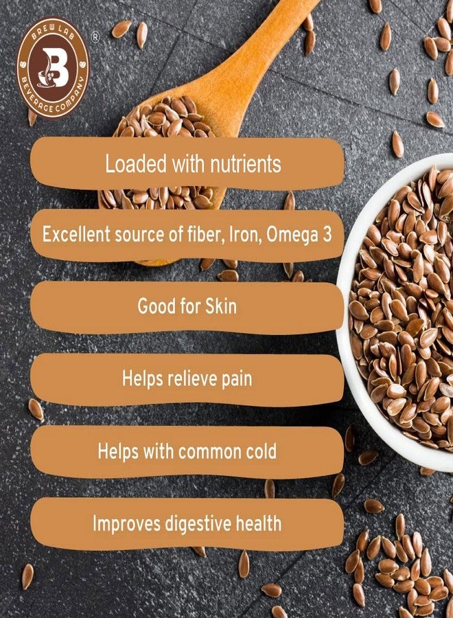 Brew Lab Unpolished Flax Seed | Alsi Seed Rich Source Of Fibre | Good For Heart | Brown Flax Seeds (100 grams) - Image 5