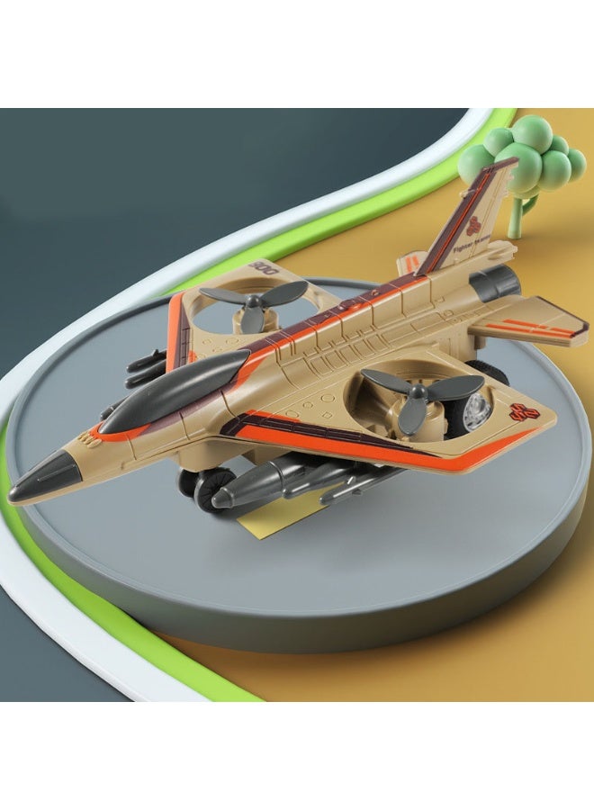 هالامودو 【لعبة طائرة للأطفال】 طائرة مقاتبة تدور 360° بمحرك قصوري | مصنوعة من مادة ABS متينة مضادة للكسر | لعبة ممتعة للأولاد من عمر 3 سنوات فما فوق | تدور تلقائياً عند الانزلاق للأمام | تغير اتجاهها عند الاصطدام بالحائط | تصميم مريح للإمساك - Image 1