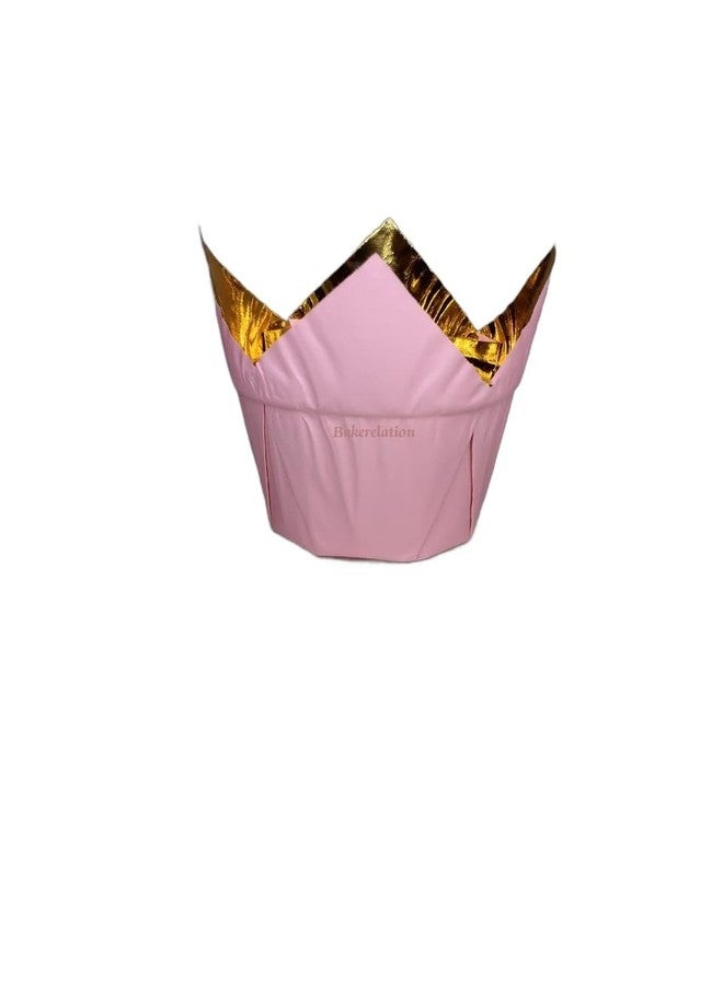 Bakerelation Tulip Cup Cake Liners Pink Golden Tulip Cup Cake Liners 100pcs - Image 3