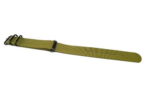 Da Luca Ballistic Nylon Military Watch Strap - Olive (PVD Buckle) : 20mm - Image 3