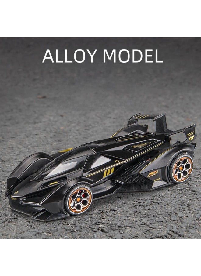 null - 122 Lamborghini V12 Alloy Model Car Boys Toy Car Dashboard Decoration Live Broadcast Recommendation Static Model Non-electric-Color:1-22 Jiaye Aston Martin DBS-Huang - Image 1