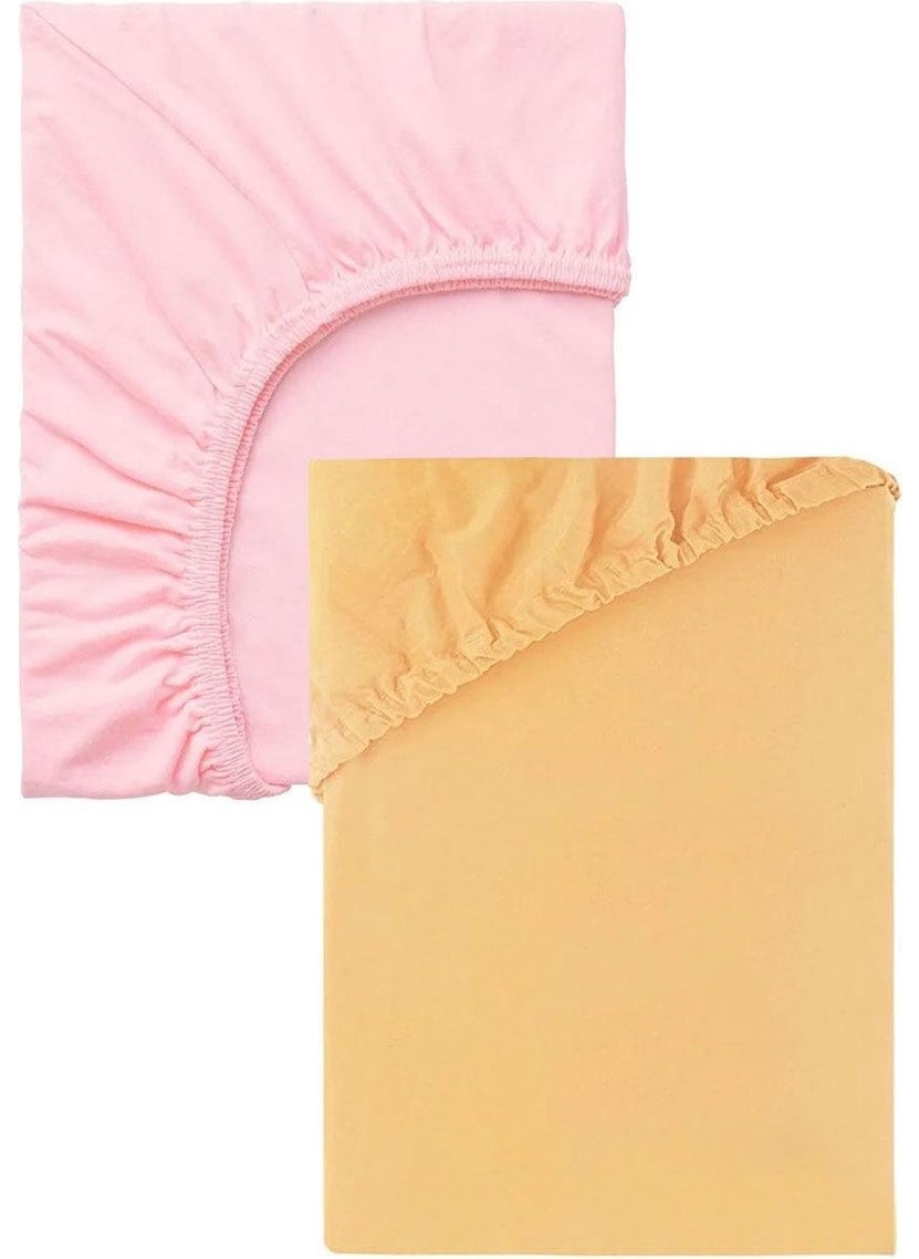 Cotenconcept 2 Pieces of Cotton and Elastic Combed Baby Bed Sheets  - Image 1