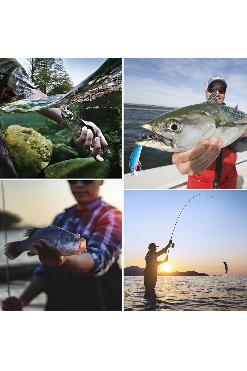 مجموعة صنارة صيد قابلة للتمديد مع بكرة، مجموعة كاملة، قضيب صيد من ألياف الكربون، مجموعة طعوم، مجموعة سفر محمولة مع حقيبة حمل للصيد في البحر والمياه العذبة - Image 4