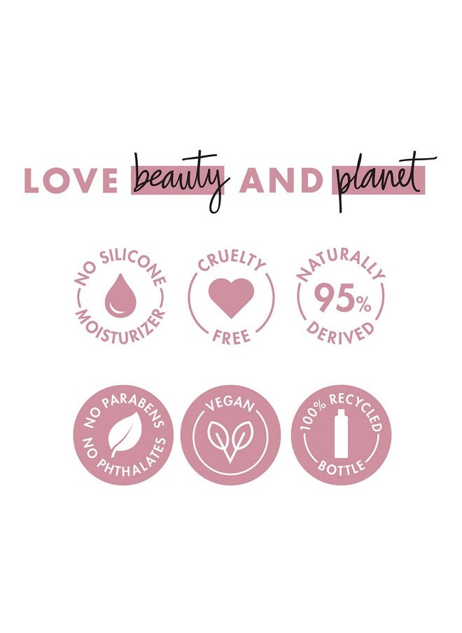 لاف بيوتي أند بلانيت لوشن الجسم المتوهج اللذيذ من Love Beauty and Planet لبشرة ناعمة ومشرقة، زبدة مورومورو والورد، مكونات طبيعية، مرطبات نباتية، نباتي، خالٍ من القسوة، 13.5 أونصة (عبوة من 3 قطع)  - Image 5
