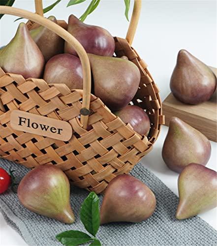 Skyseen 8PCS Realistic Artificial Fruits Lifelike Decorative Fig Photography Props Home Decoration - Image 3