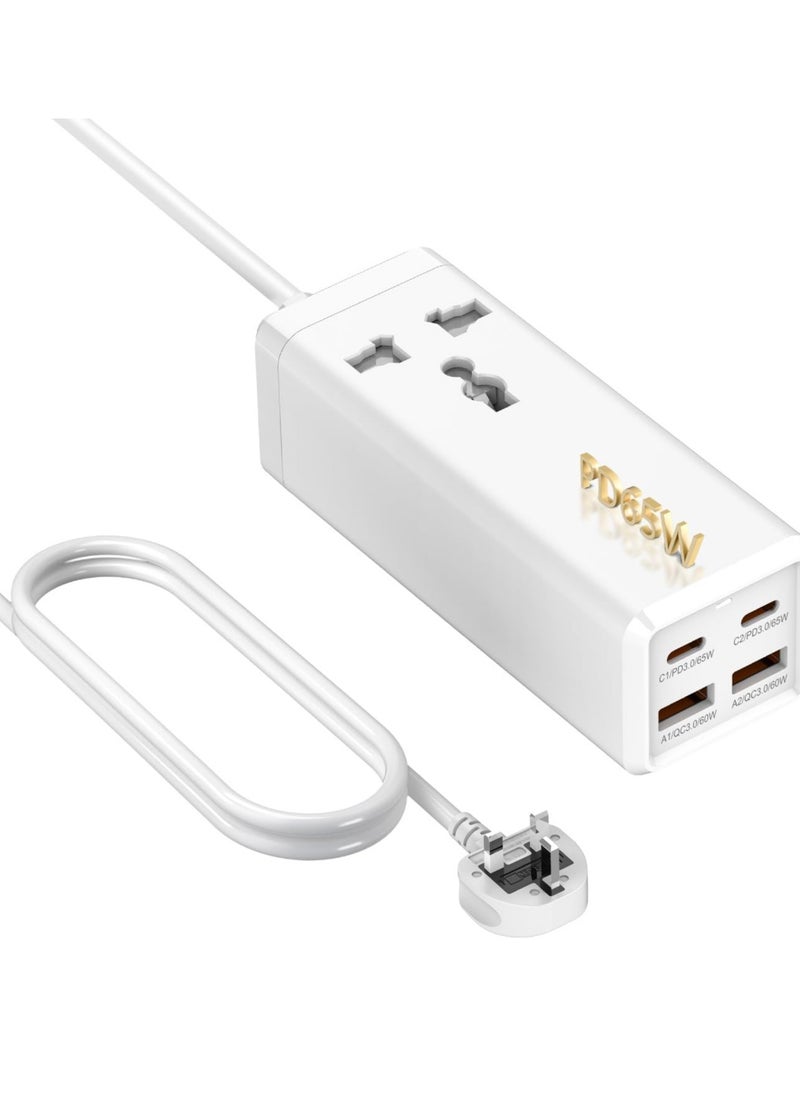 Generic 10-Way Power Extension Cord Surge Protector Strip – Includes USB-A & USB-C Ports for Versatile Charging  - Image 1