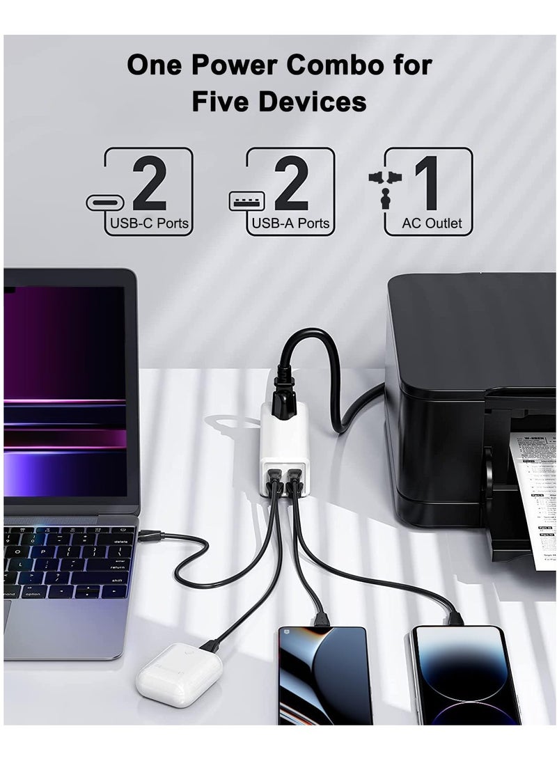 Generic 10-Way Power Extension Cord Surge Protector Strip – Includes USB-A & USB-C Ports for Versatile Charging  - Image 3