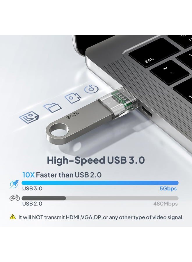 Elebase USB 3.0 to USB C Adapter for iPhone 16 15 Car Charger Adapter 4 Pack,Type C Female to USB A Male Cable Converter for Apple Watch 10 9,iPhone 14 13 12 Pro Max Plus Mini,iPad 10 - Image 4