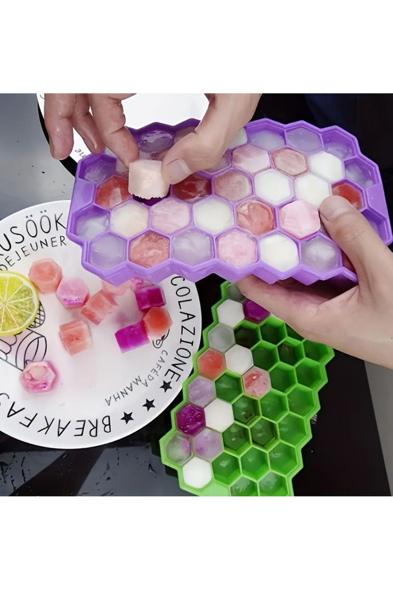 قالب ثلج سيليكون خليه نحل بغطاء شفاف – 36 فتحة - Image 1
