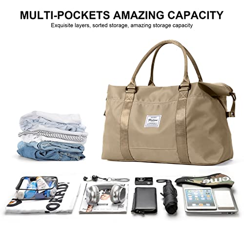 HYC00 Travel Duffel Bag,Sports Tote Gym Bag,Shoulder Weekender Overnight Bag for Women - Image 2