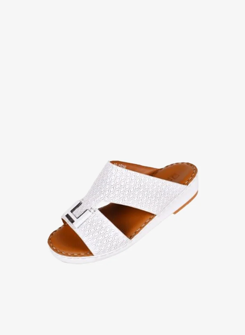 barjeel uno 008-3587  Barjeel Uno Boys Arabic Sandals BBSP1-01  White