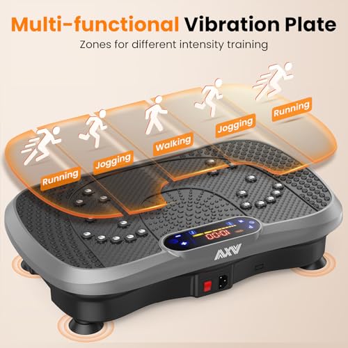 AXV Vibration Plate Fitness Platform Exercise Machine Vibrating Shaking Full Body Shaker Workout Vibrate Stand Shake Board Sport Gym for Weight Loss Fat Burner for Women Men - Image 5