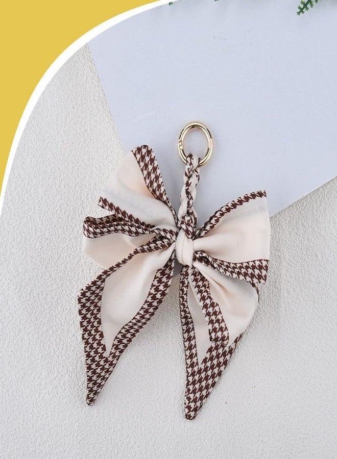 BharatBazaar Bag Charms, Keychains Aesthetic for Pearl Lanyard with Bow, Elegant Phone Charm Set with 2PCS Phone Tether Patch Crossbody for Women, Stylish Wrist Phone Lanyard, Cute Phone Charms for Girls - Image 5