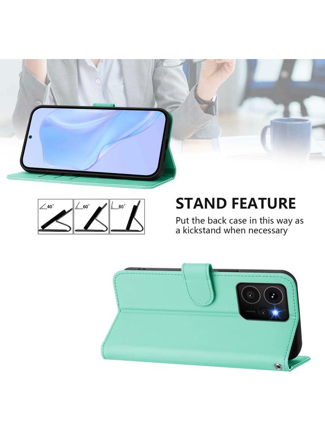 زبون جراب لهاتف HMD Skyline مصنوع من الجلد بلون سادة مع حبل تعليق - Image 3