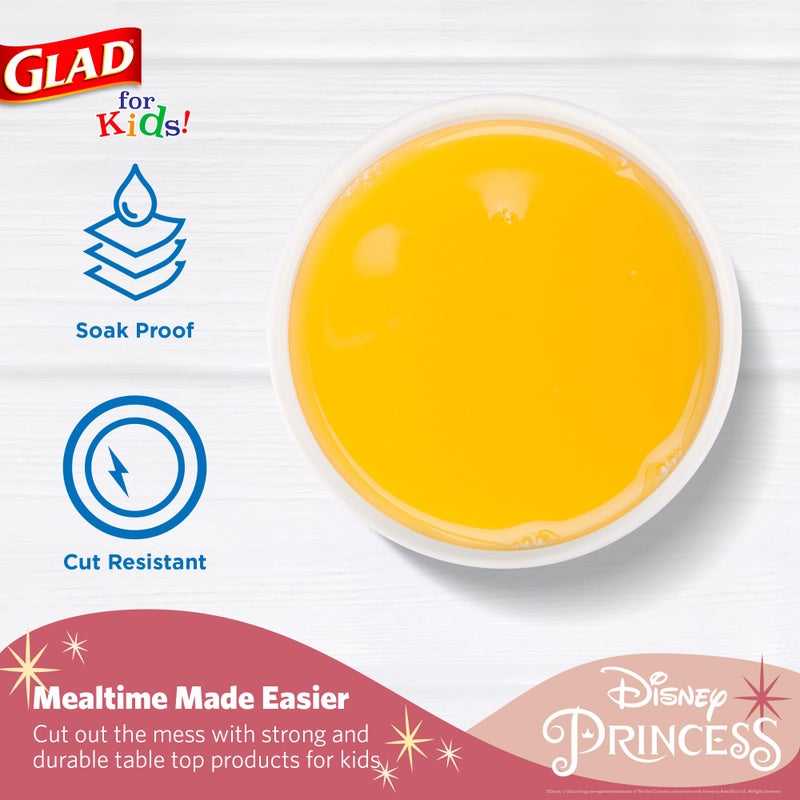 Glad for Kids Disney Princess Disposable Paper Cups for Bathroom Use and Parties, Heavy Duty Soak Proof Paper Cups for Kids, Colorful Princess Designs, 9 Ounce, 24 Count - Image 4